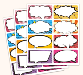 80 stuks naam stickers 9x5 cm