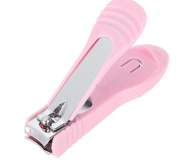 RVS manicure nagelknipper roze