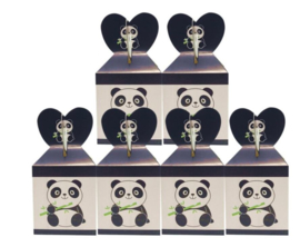 6 stuks snoepdoosjes panda - traktatiedoosjes 8.5*8.5*18cm