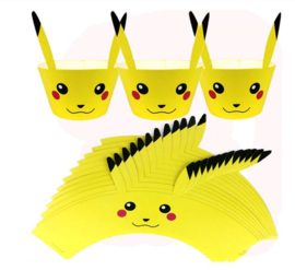 12 stuks Pokemon cupcake omslagen  Pikachu