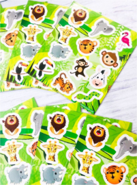 10 velletjes jungle stickers 10x11.5 cm