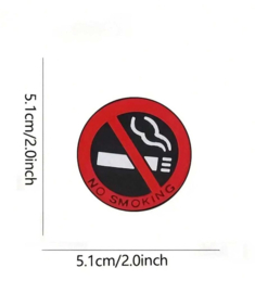 5 stuks No Smoking foam stickers 5 cm