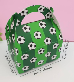 10 stuks kleine snoepdoosjes 8x5x6 cm voetbal