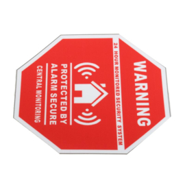 5 stuks security - warning stickers