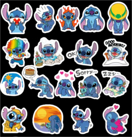 50 stuks stickers Stitch 3-8 cm / assortie