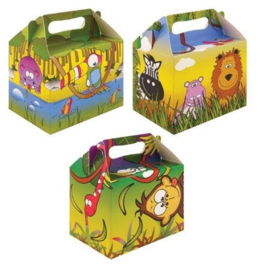 6 stuks menubox Jungle 14 x 9.5 x 18 Cm