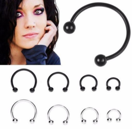 3 stuks neusringen / geen piercing nodig ! / 6mm-8mm-10mm