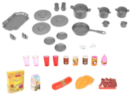 Complete keuken voor bijv. barbie met 47 accessoires