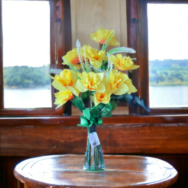 Kunst narcissen boeket 18 bloemen - 53 cm (zonder vaas)