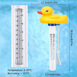 Drijvende bad thermometer eend 16 cm