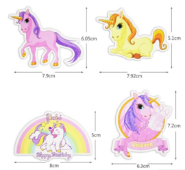 30 stuks unicorn / eenhoorn stickers