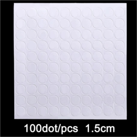 100 stuks lijmdots - dubbelzijdige stickers - ballonnen stickers 1.5 cm