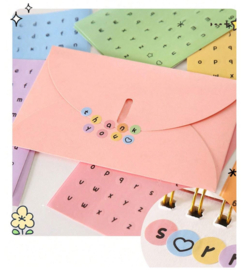 6 stickervelletjes alfabet 17,5 x 11 cm