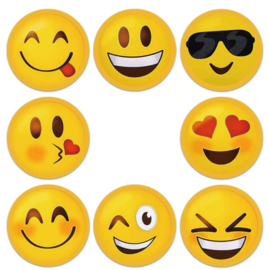 500 stuks emoji stickers 2,5 cm op rol