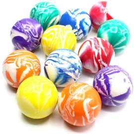 100 stuks stuiterballen multicolor 2,5 cm