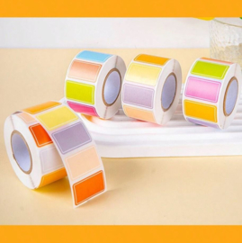 Rolletjemet 500 stuks prijsstickers verschillende kleuren 25x15 mm