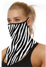 Motor sjaal - motor masker - ski masker - motor gezichtsmasker - ski gezichtsmasker zwart - wit