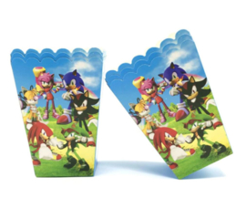 6 stuks popcorn doosjes Sonic 14*9*6cm