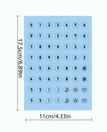6 stickervelletjes alfabet 17,5 x 11 cm
