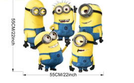 Muursticker minions 60x45 cm