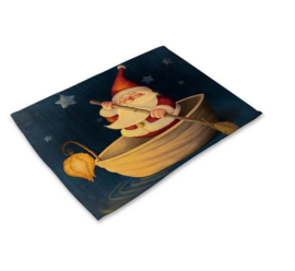 5 stuks katoenen placemats kerst tafeldecoratie