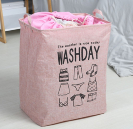 Inklapbare wasmand roze 53x43,5x33 cm