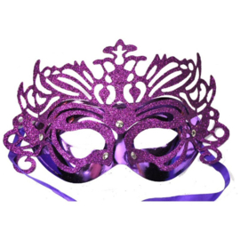 12 stuks venetiaanse maskers diverse kleuren