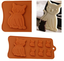 Siliconen bakvorm katten voor koekjes of chocolade