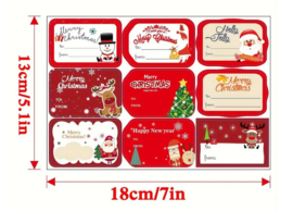 12 vellen kerst naam stickers - cadeau labels