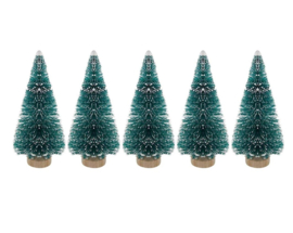 12 stuks mini kerstbomen 4 cm miniatuur