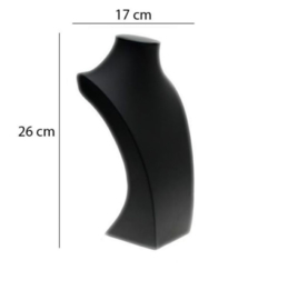 Ketting display zwart lederlook 26 cm