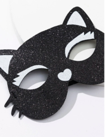 Masker kat zwart wit voor volwassenen