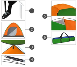 Waterproof Outdoor Pop-up Tent 190/190 / 123cm