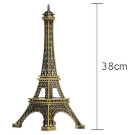 Metalen Eiffeltoren 38 cm hoog