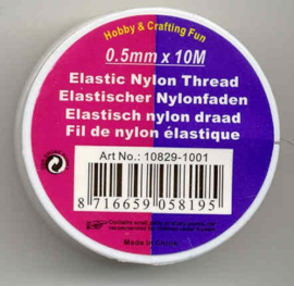 2 rollen Elastisch Nylon Draad - 0,5mm x 10M = 20 meter