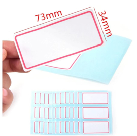 36 stuks labels - stickers - naamstickers 73x34mm