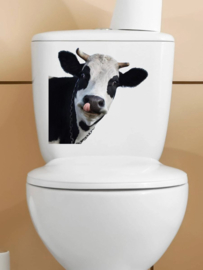 Toilet - wc sticker koe 28x29 cm