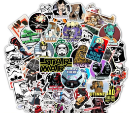 50 stuks Star Wars Stickers 4x6 cm