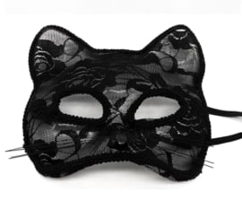 Katten masker van kant (volwassenen)