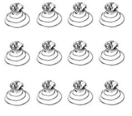 12 stuks spiraal haarspeldjes met strass