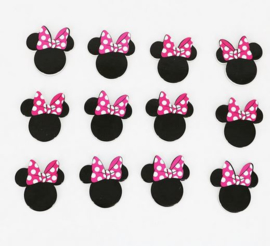 12 stuks cupcake omslagen + 12 toppers Mini Mouse