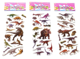 10 velletjes 3d stickers dinosaurussen