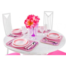 43- delige poppenhuis eetkamer set - dinner set met meubeltjes