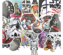 25 stuks verschillende grote Star Wars Stickers