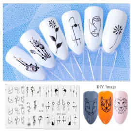 40 velletjes 3d nagelstickers / nail art / diverse motiefjes