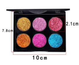 Palet glitter oogschaduw multicolor