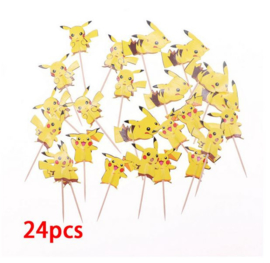 24 stuks cupcake toppers Pokemon