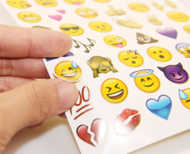 96 emoji stickers (2 velletjes)