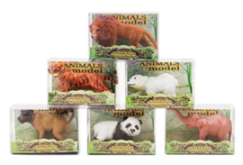 6 stuks speelfiguren wilde dieren 8x5.5 cm