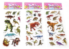 10 velletjes 3d stickers dinosaurussen